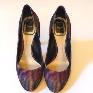 Christian Dior silk linen heels EU37